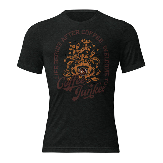 CJ - Life begins after coffee - Short sleeve t-shirt