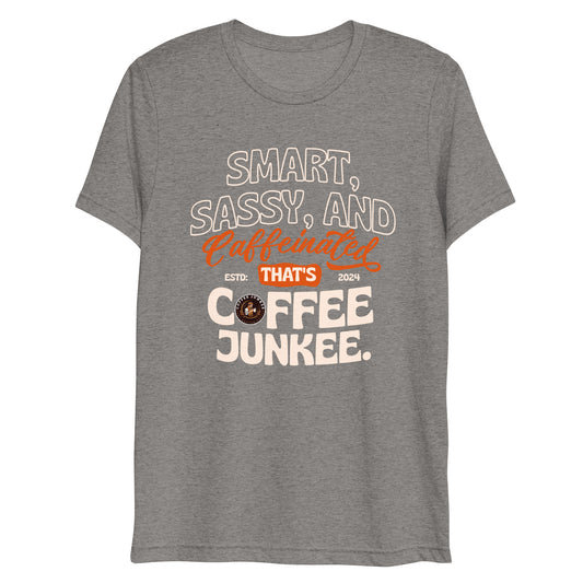 CJ - Smart, Sassy, and Caffeinated - Short sleeve t-shirt